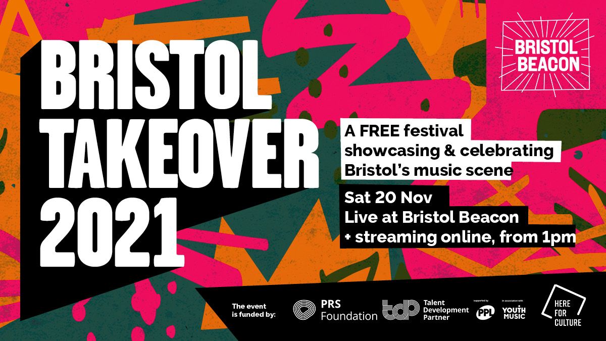 Bristol_Beacon's tweet photo. Bristol Takeover is back! This Nov, we celebrate the best bands, DJs, and emerging artists our city has to offer. Incl. @SWUFM takeover, @theyisgrove, @LangkamerBand,  @jemimacoulter, Griz-O, @samanthalindouk and @fs_sf_fs. + more TBA.
More info 👉 https://t.co/g3fJ3lsHyN https://t.co/yqr7MVR0Zp
