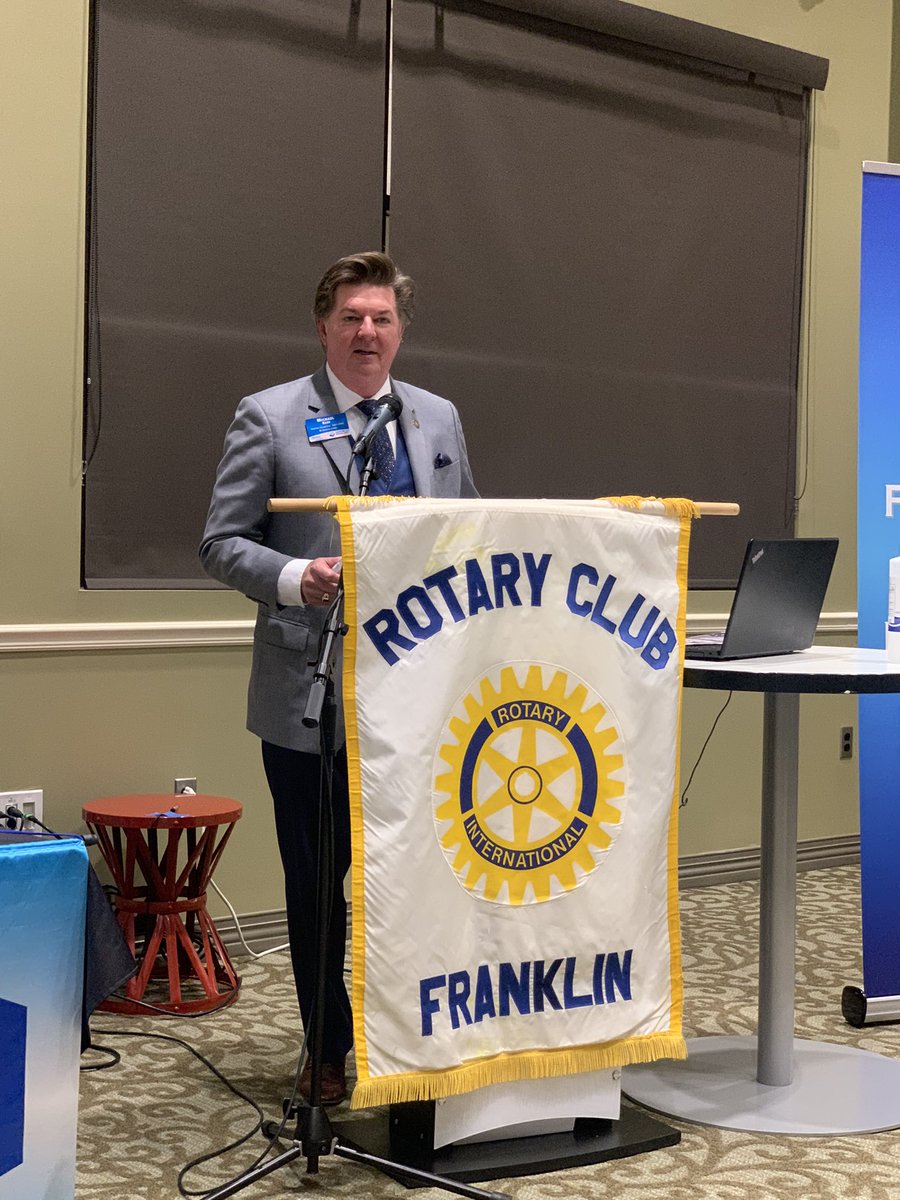 Guest speaker today at the <a href="/FranklinNoon/">Franklin Noon Rotary</a> Rotary is our <a href="/Rotary6760/">Rotary District 6760</a> Governor Dr.Michael Babb! He presented a couple of awards to our club! <a href="/wherald/">Williamson Herald</a>