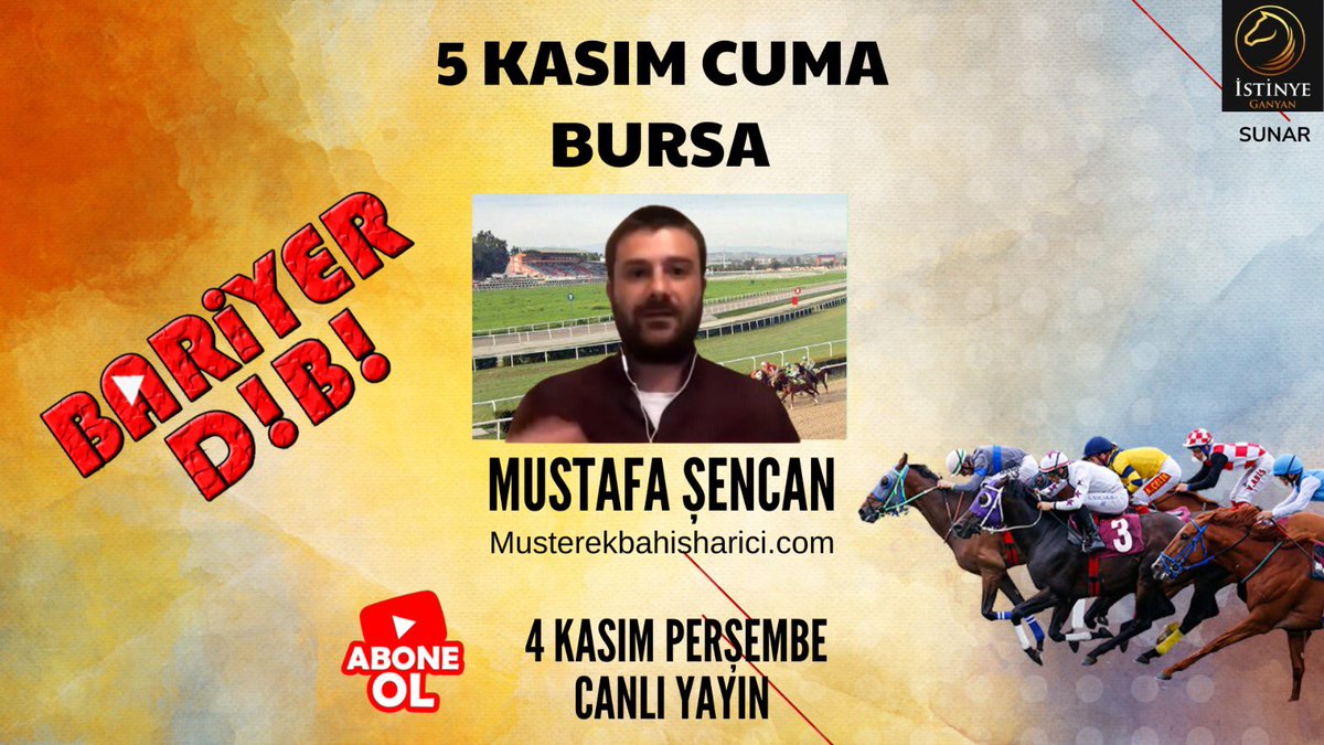 Bariyer Dibi İstanbul yayını sona erdi..!🏁

📌İSTANBUL
🗣<a href="/smlbzkrt/">İsmail Bozkurt</a> 
📺youtu.be/iI70i8oYj3k

📌BURSA
🗣<a href="/mustafasencan88/">mustafa şencan</a> 
📺youtu.be/8oyxXZL3aEw

<a href="/istinyeganyanb/">İstinye Ganyan</a>