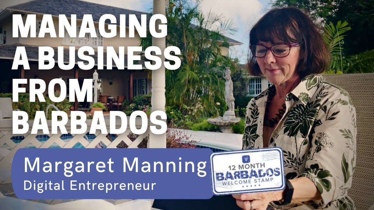 TravelMedia_ie's tweet photo. VIDEO: Margaret Manning OBE (@margaretmanning) living the Caribbean dream on the Barbados Welcome Stamp. Margaret talks about living in Barbados and being a participant of the Welcome Stamp Visa program 🇧🇧

WATCH NOW: https://t.co/FRTCYY5rPS @Barbados #Barbados #WelcomeStamp https://t.co/28tqLoQRmq
