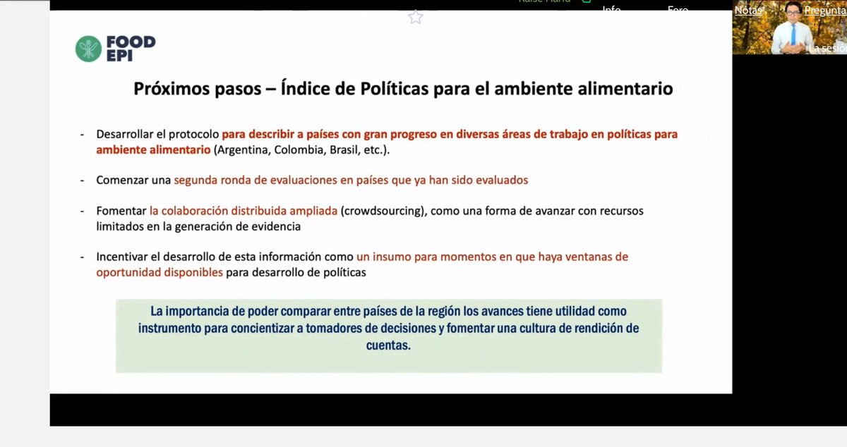 1CINyS's tweet photo. #INFORMAS #SLAN2021 @slanoficial
"Se sugieren como próximos pasos el evaluar las políticas utilizando el Food-EPI en los países donde no se ha realizado, mientras que en los países ya evaluados, realizar una segunda evaluación"
@SBarquera @1CINyS @inspmx @_INFORMAS https://t.co/YEnNMUqYuY