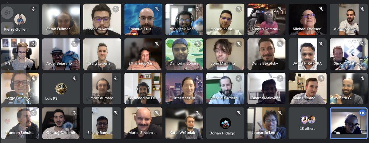 nlycskn's tweet photo. We had a meeting with Flutter meetup organizers today, it was so fun! Thanks all for joining!
Anyone : Join a Flutter meetup near you, please do! Awesome meetup organizers run Flutter meetups all around the world in different languages, times, topics..
https://t.co/9YHiTaFX3q https://t.co/De8P1NPTlG