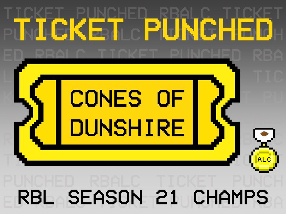 ZippyZoopers's tweet photo. After his second RBL championship in three seasons, Cones of Dunshire is back for another #RBALC! https://t.co/CVEim1ju89