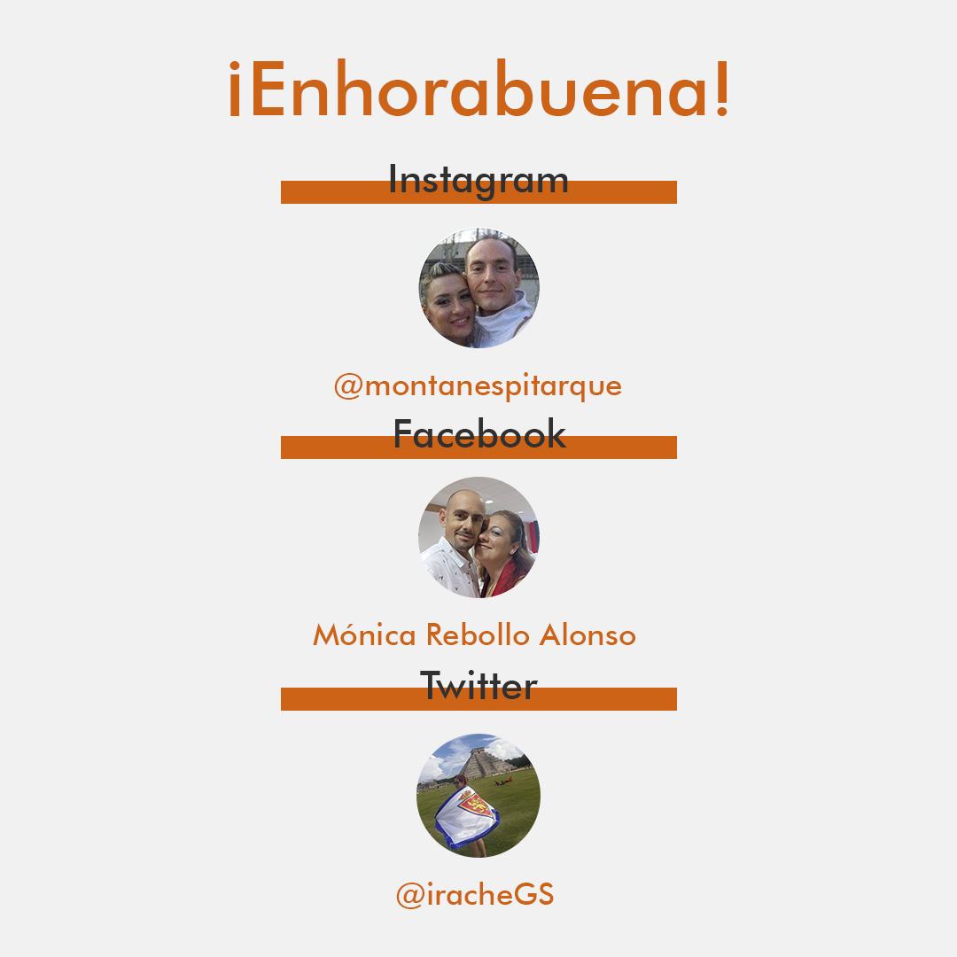 ¡Ya tenemos ganadores!
¡Enhorabuena a <a href="/iracheGS/">IraRZ 🦁</a> , ganadora de Twitter! 
¡Puedes pasar a partir de mañana por nuestras instalaciones para recoger tu premio!
¡Muchas gracias a todos por participar!