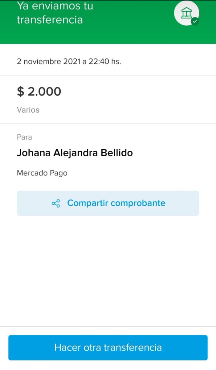 illuminemakeup's tweet photo. @mercadopago Hola figura Johanna Bellido Makeup yo envié a una persona mi alias para que realizara la transferencia y la persona pago, me envió este comprobante y no es el mio, sin embargo uso mi alias para el pago, como puede ser ? Adjunto el comprobante que me envió la persona. https://t.co/BE0Rm8rOxq