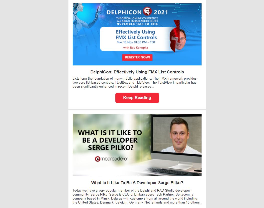 Creatorre's tweet image. I somehow missed it and forgot to apply for #DelphiCon2021, but I found myself in the same newsletter ☺️ See you at @EntwicklerKON  next week! My session on Tuesday.