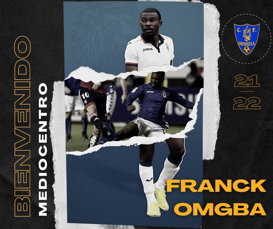 𝗦𝗘 𝗩𝗜𝗘𝗡𝗘 ⚠️

🆕🦂 Franck Omgba (<a href="/omgbaf/">omgba franck</a>), garra camerunesa para el centro del campo

🔙 <a href="/futbolbaseECF/">Fútbol Base Elche CF</a>, <a href="/RealOviedo/">Real Oviedo</a>, <a href="/cfhercules/">Hércules CF 💙🤍💯</a>, <a href="/CD_Alcoyano/">CD Alcoyano SAD</a> 
 
💪🏿 𝐏𝐨𝐭𝐞𝐧𝐜𝐢𝐚 𝐲 𝐜𝐨𝐧𝐭𝐫𝐨𝐥 𝐝𝐞 𝐣𝐮𝐞𝐠𝐨

➕📰 orihuelaclubdefutbol.com/franck-omgba-g…

#OmgbaEsEscorpión
#VolvamosEscorpiones