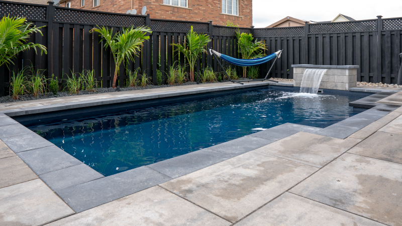 Creating a tropical paradise in Mississauga. #backyardgoals #narellanpools