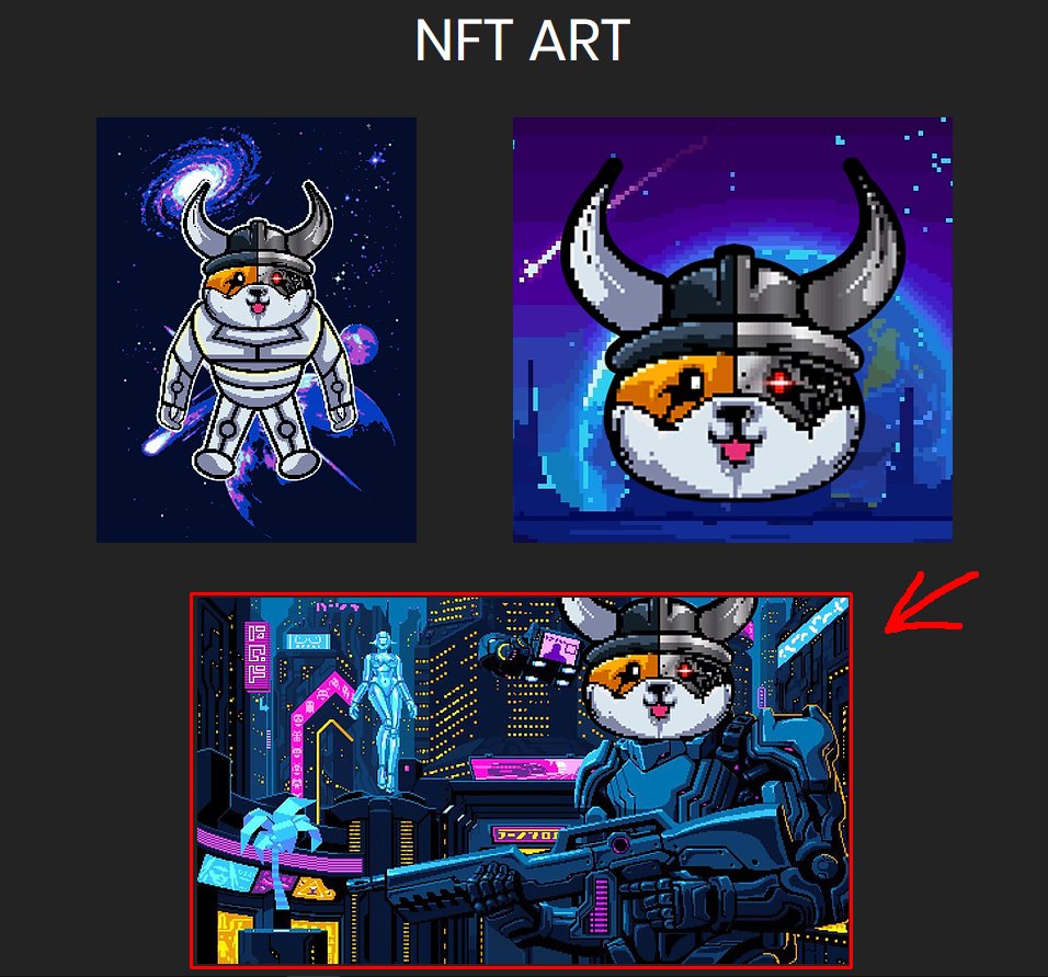 wolfenoctis's tweet photo. "FLOKIBORG INU" (https://t.co/U4fqhIPREg) is stealing my art and attempting to sell it as an NFT without my permission or consent. There are also two other pieces probably stolen from another artist/s. Does anyone who the other two pieces belong to? #NFTCommunity https://t.co/1lXl8CuLqj