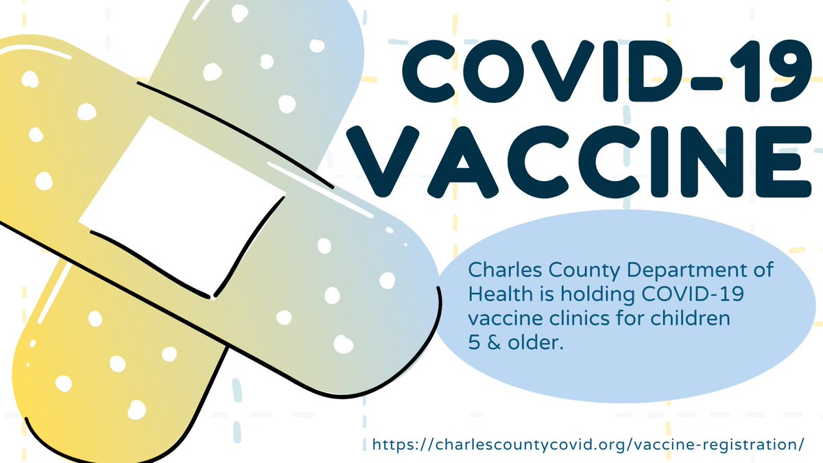 The <a href="/CCDH_Maryland/">Charles County Department of Health</a> is holding COVID-19 vaccine clinics for children 5 &amp; older. From 5-7:30 p.m. today, Nov. 9, <a href="/MtHopeNanjemoy/">Mt. Hope/Nanjemoy ES</a>. A clinic is 4-8 p.m. Nov. 10 <a href="/DavisMiddle/">Davis Middle School</a>. 

Register at tinyurl.com/3m5zwmpd