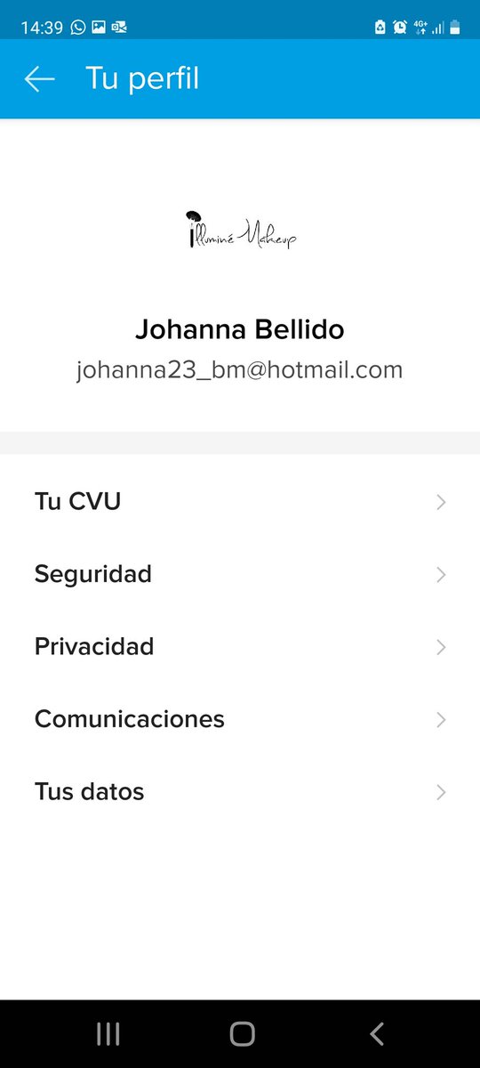 illuminemakeup's tweet photo. @mercadopago Por favor @mercadopago solucionen esto, como puede ser que dando mi alias el pago le llegue a otra persona incluso figura mismo nombre y apellido, con la diferencia de un segundo nombre distinto al mio . 
Este es mi perfil https://t.co/z98CmJvz4X