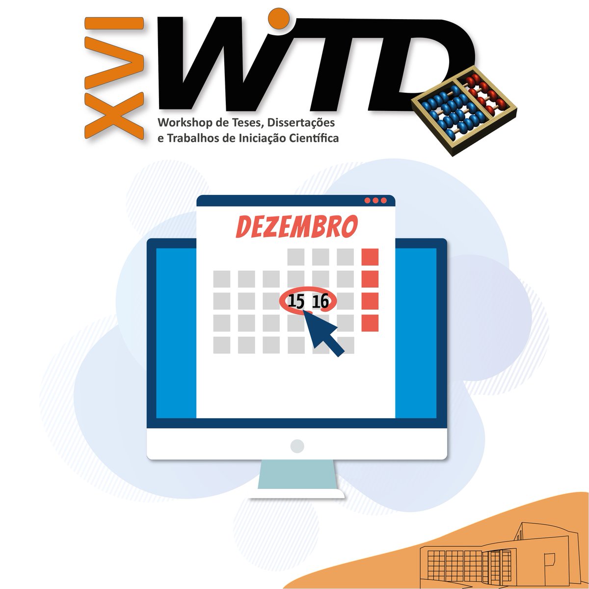 O XVI Workshop de Teses, Dissertações e Trabalhos de Iniciação Científica (WTD) do IC/UNICAMP será entre 15 e 16/12/21.

Submissão de trabalhos: 15/11/21. Participem!

Para inscrição acesse o formulário : forms.gle/4Fof18bb8sLHj1…

Mais informações no site ic.unicamp.br/wtd/2021