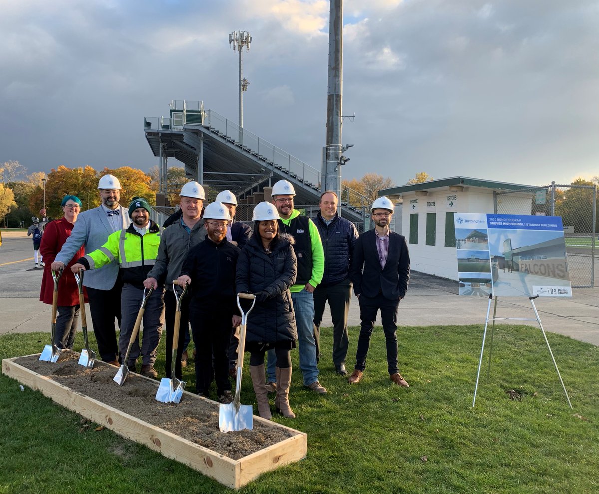 ids_michigan's tweet photo. BPS Groundbreaking Tuesday 11/2. We are so excited to continue our work with Birmingham Public Schools. 

To read more on the Birmingham Public Schools 2020 Bond Program, follow this link https://t.co/rUbDogdGXg https://t.co/NAY7GWxCUC