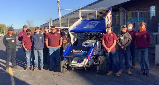 CPACTC's tweet photo. Lucas Wolfe Racing 🏁pit stops at @CPACTC showcasing the 410 sprint car! Advanced Manufacturing students have manufactured several specific parts for the car #advancedmanufacturing #opportunitiesunlimited #sprintcars #fabricatedparts #lucaswolferacing #fogleman #nov2021 https://t.co/f4nN1u9jGg