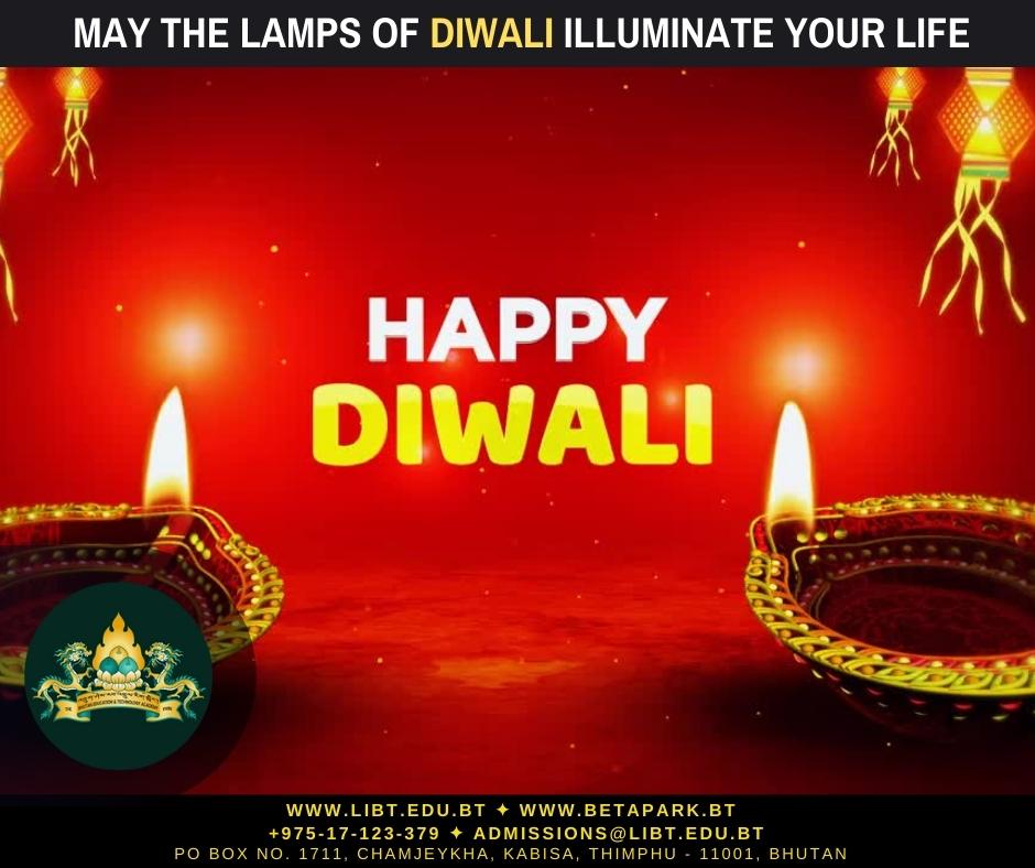 TheBETAPark's tweet photo. Wishing everyone happy and blessed Diwali. May the lamps of #Diwali light up your life with happiness, joy and peace. 

#thebetapark #libtbhutan #diwali #festival #festivaloflights #bhutan #chamjeykha https://t.co/DipCzdI852