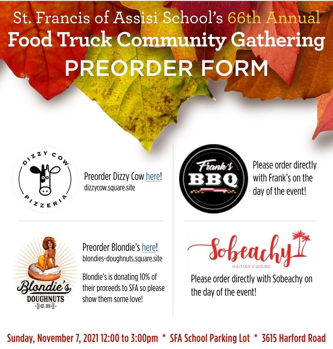 dizzycow.square.site

blondies-doughnuts.square.site

SUNDAY......SUNDAY......SUNDAY NOVEMBER 7, 2021 12pm-3pm Come Fellowship with Us 
Pre-order option available for Dizzy Cow &amp; Blondie's