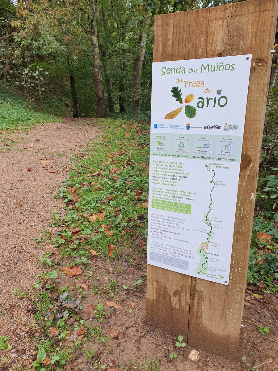 Mvfaraldo's tweet photo. #Miño: Nuevo tramo 2 Km de senda q se acaba ejecutar para conectar #FragadoXarío con #CaminoSantiago a orillas río #Xario paralelo #campogolf en #CostaMiño
Financiado por @ConcelloMino y @MAmbienteXunta para dar valor a espacio natural
#Miñotenpresente #Miñoéfuturo #EnCaMiño https://t.co/T1JDKLJ6Fj