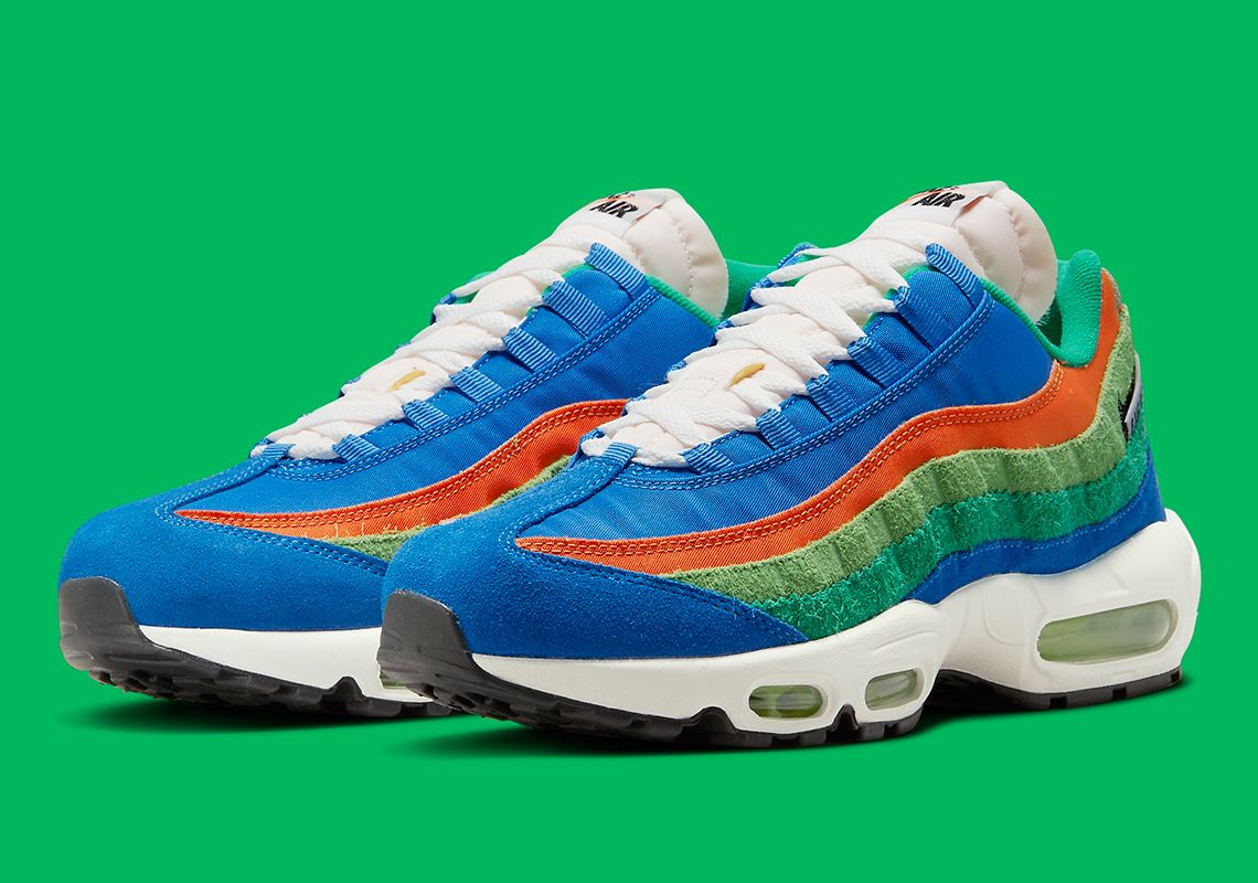 Red yellow green air max 95 best sale