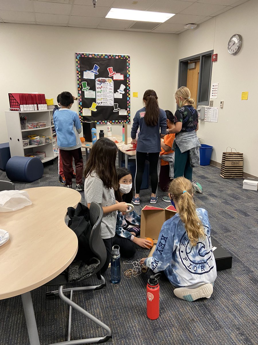MarissaBunn's tweet photo. Monthly lunch bunch… STEM-style!  🎃 Elevator, Maze Craze, or  🎃 Launch.  Squeezing in as much ⏰ with these 5th QUESTers @BorchardtElem as possible!  @BorynackQUEST #fisdQUEST. #twitterplc https://t.co/Wg4MFf1xpu