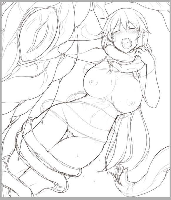 こんな感じの。服は着せようか悩んでる…ビキニとかいいよなぁ(季節感 