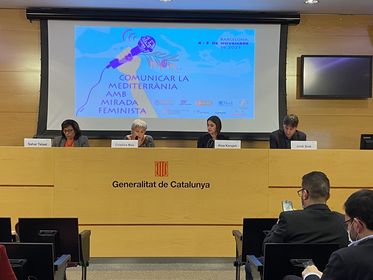 Parlem d Moviments socials, pau i migració a la Mediterrània amb la <a href="/saharota/">sahar talaat</a> <a href="/karajah_alaa/">Alaa Karajah</a> <a href="/jordisolef/">Jordi Solé 🇪🇺||||</a> i <a href="/cristinamas_/">Cristina Mas</a> a #WomenJournalistsMed #DonesPeriodistesMed