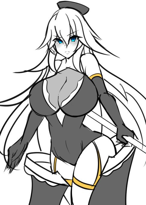 夜中にこっそり新キャラデザイン案です…|д゜) 