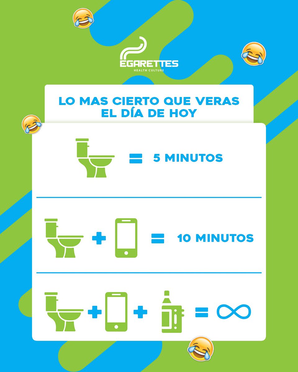 egarettesdr's tweet photo. Uno se rie, pero… 😂 Cuéntanos,  ¿Cuanto es lo máximo que has durado en el baño con tu equipo? 👇👀

#egarettesrd #healthcultureandlifestyle
#stopsmokingstartvaping #Healtculture #vapearsalvavidas #vapearnoesfumar #vapearessalud https://t.co/rSUjoGMyGu