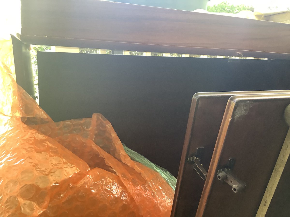 BethKilloran's tweet photo. Don’t use UPS this holiday.  They destroyed this buffet, acknowledged they did -charged me an extra 1000 after the fact and then wouldn’t pay the insurance - which was a 1000, So they made 1300 dollars to destroy this. https://t.co/7ZJkzExppC