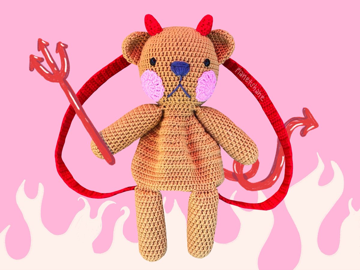 planetshane_'s tweet photo. Hello friends, I’m back n here’s a lil spooky guy. He was a custom request! 💕✨😈🧸 https://t.co/RIaCnuYgSC