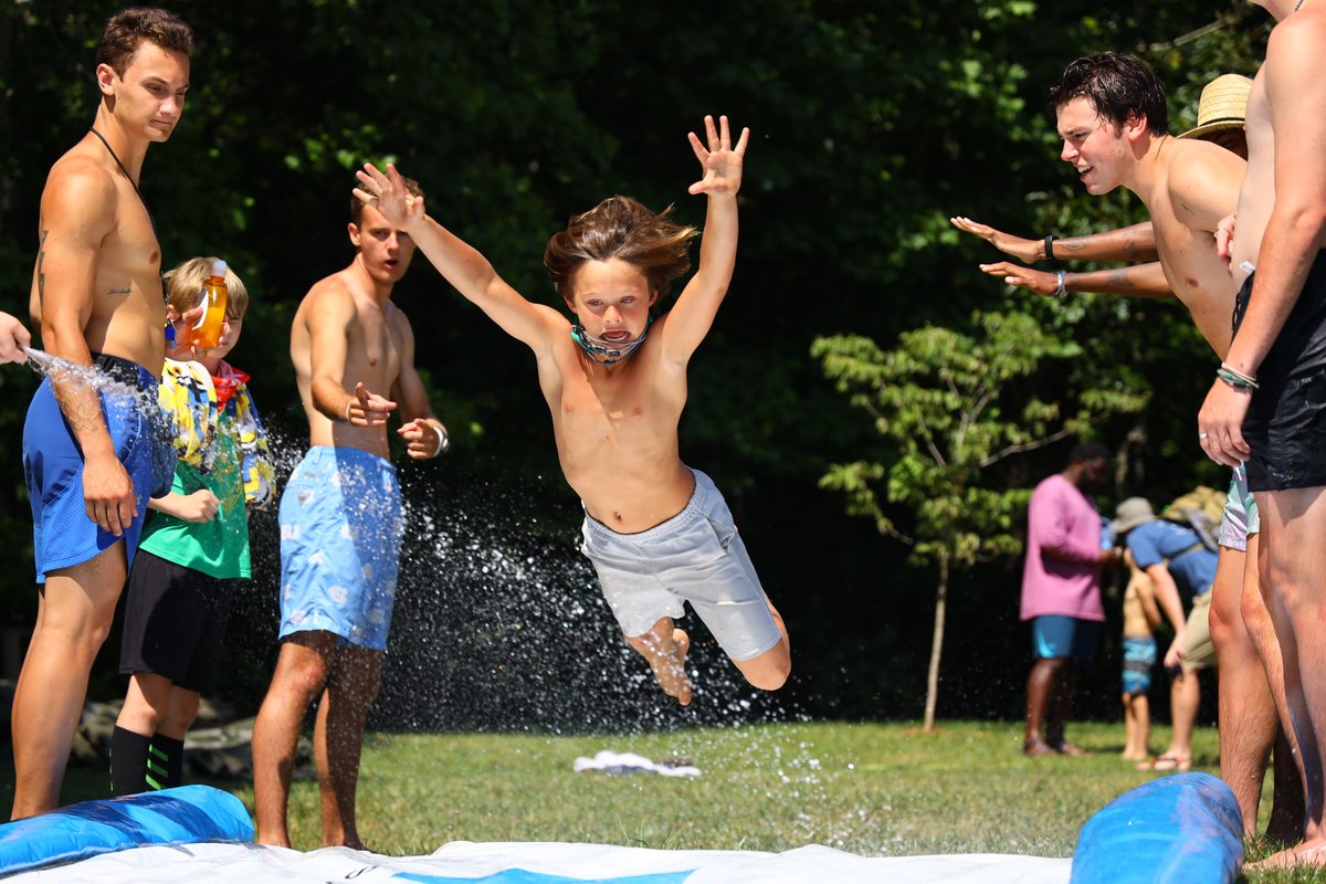 3... 2... 1... GO! Raise your hand if you can't wait for warmer weather and the Slip n' Slide at Inspiration Point! #camprockmont #rockmont2022