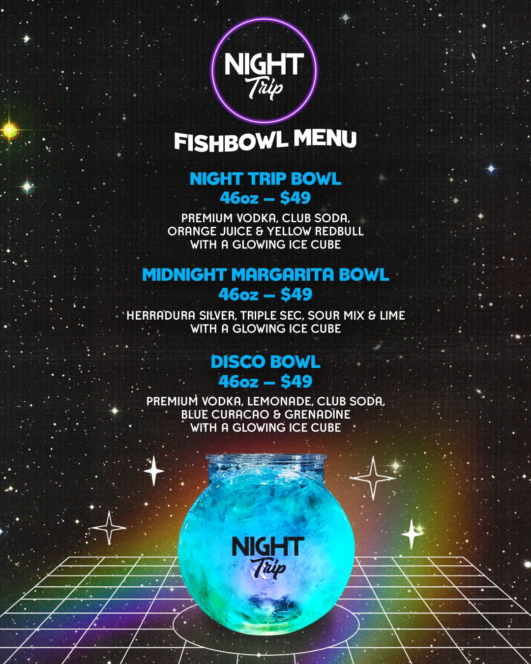 Fish bowl menu deals