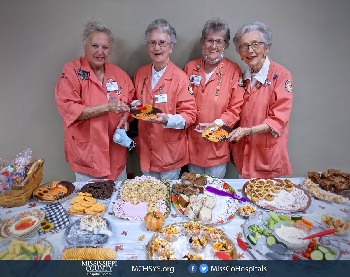 Today the Pink Ladies of the SMC Hospital Auxiliary treated staff members with a delicious spread of harvest goodies. We love our Pink Ladies, and thank you all for making us feel special! 💙#YourMCHS #PinkLadies 💗