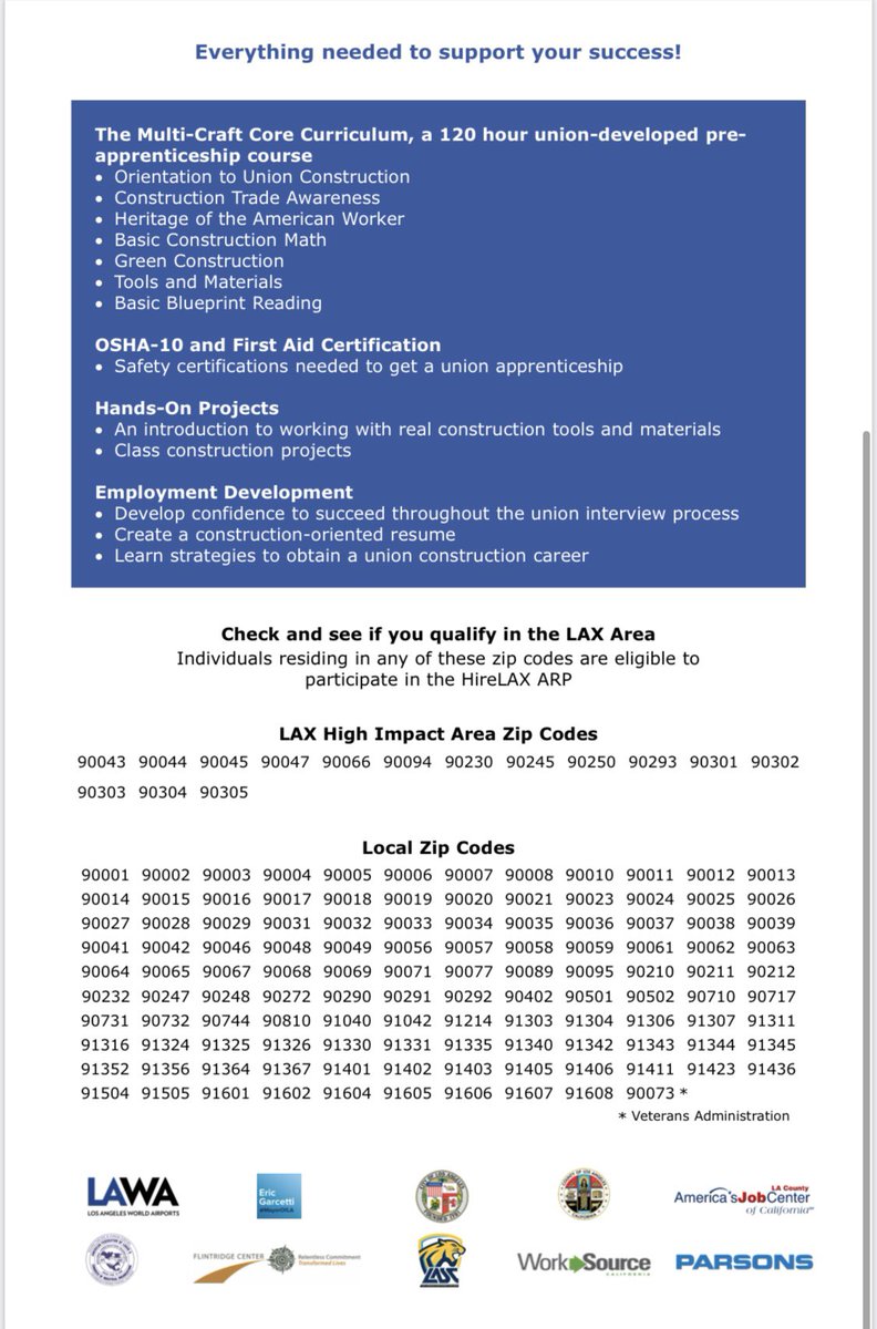 #HireLAX is looking for their next class!  Register for orientation at tinyurl.com/3d7csbxa 

Please share with anyone interested in a union construction career!