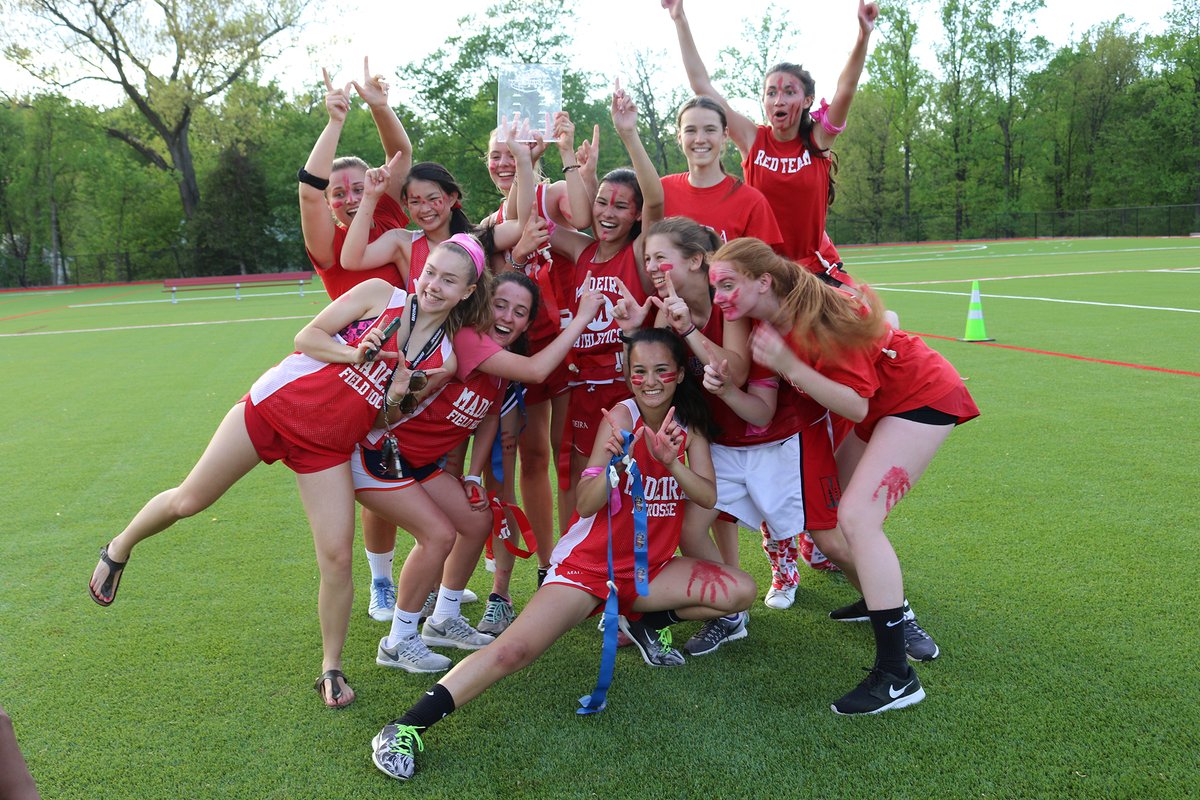 MadeiraSchool's tweet photo. #TBT to the first annual Madeira flag football game in 2017. The Class of 2019 took the trophy that year, who will come out on top in tomorrow's competition?! 
#throwbackthursday #madeiradifference https://t.co/RrhQuiLMmt