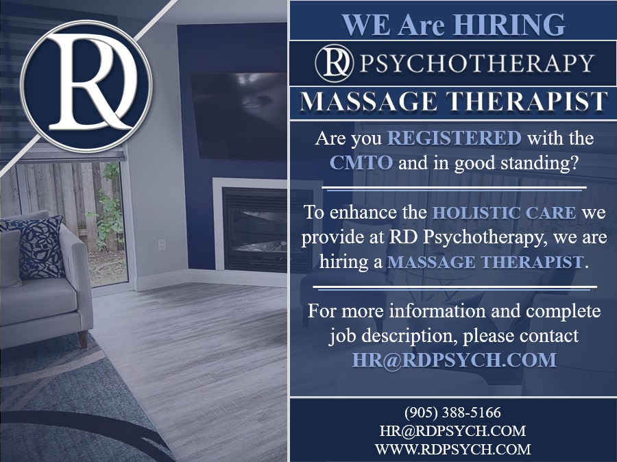 PsychotherapyRD's tweet photo. Find us at: https://t.co/ufdmRZmnYl, email us at info@rdpsych.com or contact us at (905) 388-5166

#rdpsychotherapy #rdpsych #hamont #massagetherapist #massagetherapy #collaborativecare #collaborativetreatment #holisticcare #hiringalerts #hiringstaff https://t.co/IEisNYdkMz