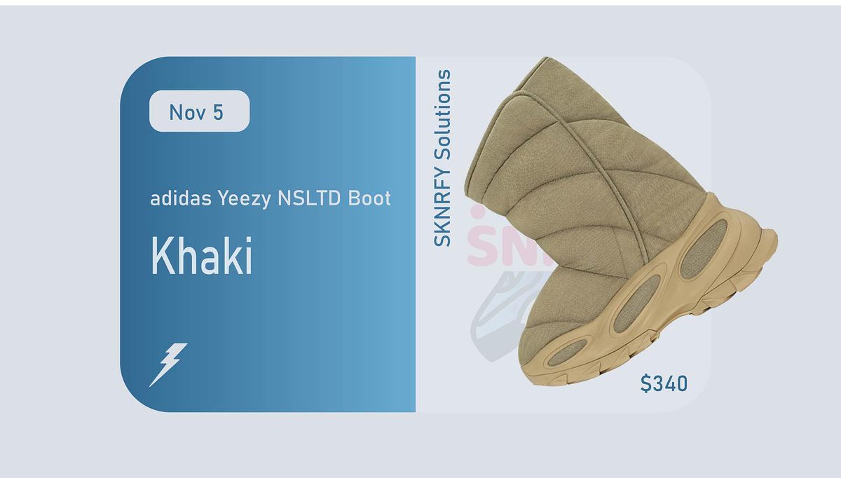 The new adidas Yeezy NSLTD Boot ‘Khaki’ will be making its debut tomorrow at 9am ET! What do you think of this unique silhouette?