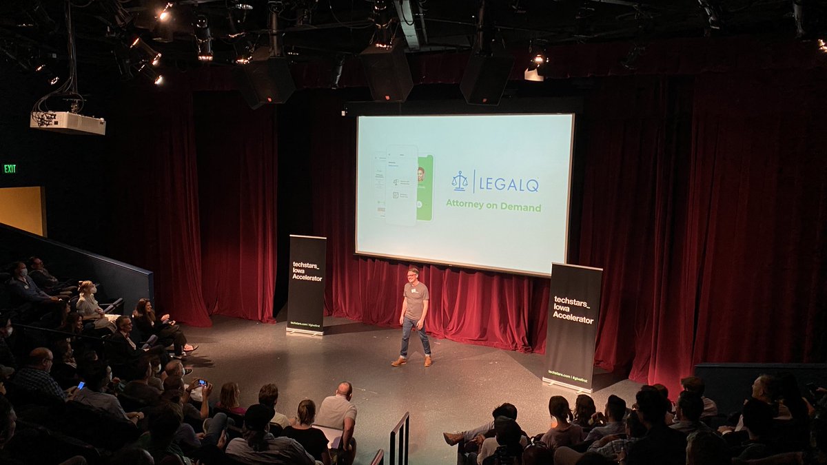 TechstarsIowa's tweet photo. Zeb Anderson captivated #TSDemoDay as he shared how @LegalQApp provides on-demand access to #attorneys.

Get free legal advice, know your rights, and move forward with confidence by visiting https://t.co/pJ5qfeGdRV! https://t.co/Nz0nW7rnRG