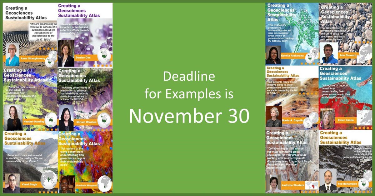 We're creating a "Geosciences Sustainability Atlas"! If you think you have initiatives, projects or case studies that should be included, don't hesitate and contact us!