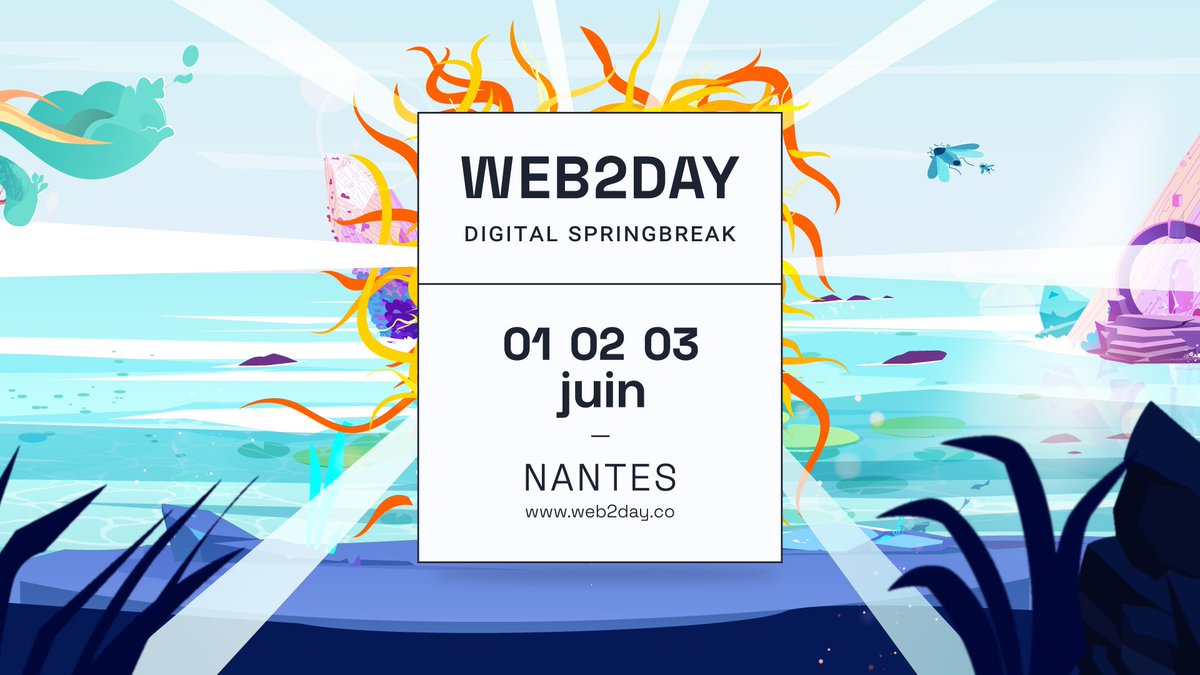 Le #Web2day revient les 1️⃣,2️⃣et3️⃣ juin 2022 🎉

On est de retour avec le #digitalsprinbreak le + dingue ! Après 2 ans sans vous voir, on est dans les starting-block pour faire de cette 12 édition un événement mémorable.

#Talks, #Networking and #Parties (with 💜 inside)