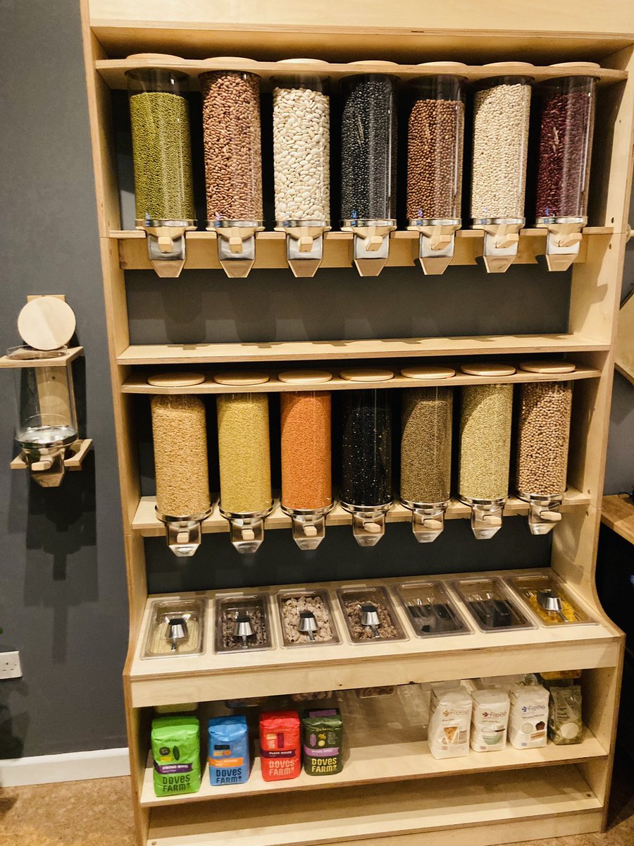 LadywellLive's tweet photo. Plenty SE13 … here’s a sneak preview. The whole food pantry selling kitchen essentials (including some very nice wine) opens on Tuesday November 9. Lots of grains, flour, pasta, lentils and beans already stocked … plus an amazing peanut butter maker. https://t.co/pyPs20CPM8 https://t.co/H38qZVnTvS