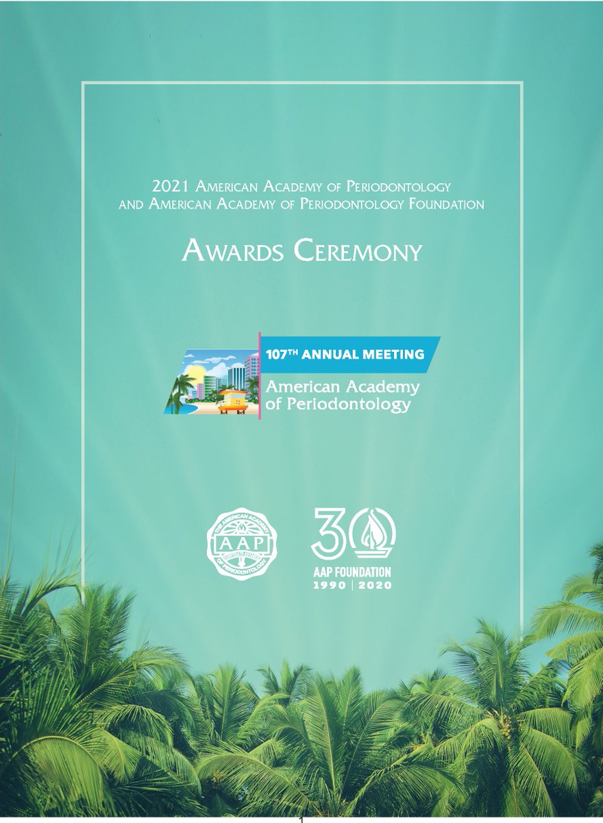 AmerAcadPerio's tweet photo. Don’t miss the AAP and AAP Foundation Awards Ceremony, a joint celebration honoring leaders, achievements, and rising stars in the field of periodontology, tonight from 5:30 - 7 p.m. at the MBCC Ocean Drive Ballroom ABC. #PerioAM21 https://t.co/aN6zu3gVka