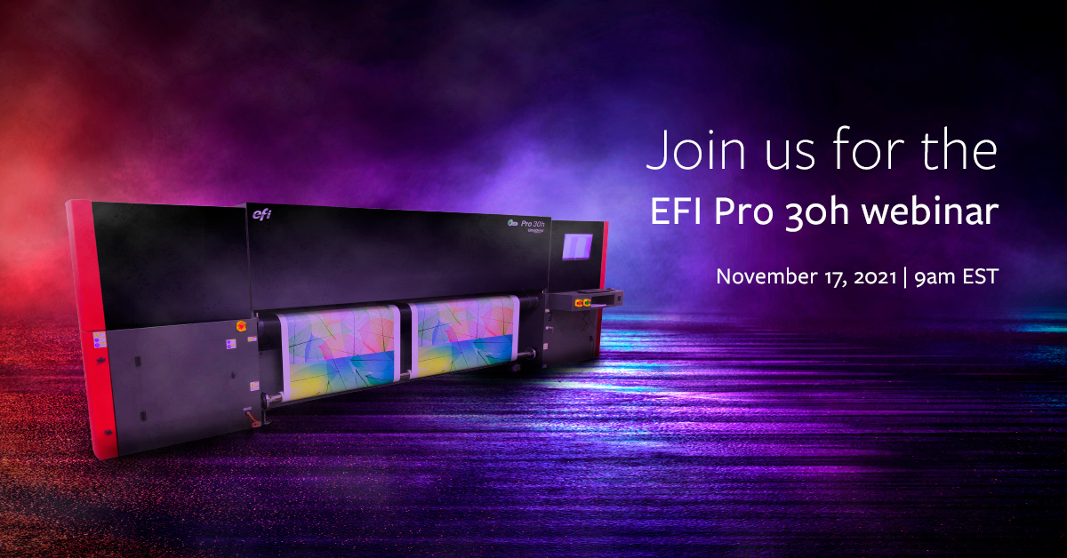 LexJet's tweet image. Join us on Wednesday, Nov. 17 at 9 a.m. ET to look at the #EFI Pro 30h hybrid #flatbed/roll-fed LED printer. Discover the wide capabilities that will give you a competitive edge! 

Register now: hubs.ly/H0-D2WG0

 #wideformat #wideformatprinting #printingindustry
