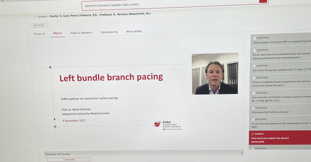 Great EHRA Webinar on conduction system pacing! <a href="/kvernooy/">Kevin Vernooy</a> <a href="/HaranBurri/">Haran Burri</a> <a href="/OCanoPerez/">Óscar Cano</a>