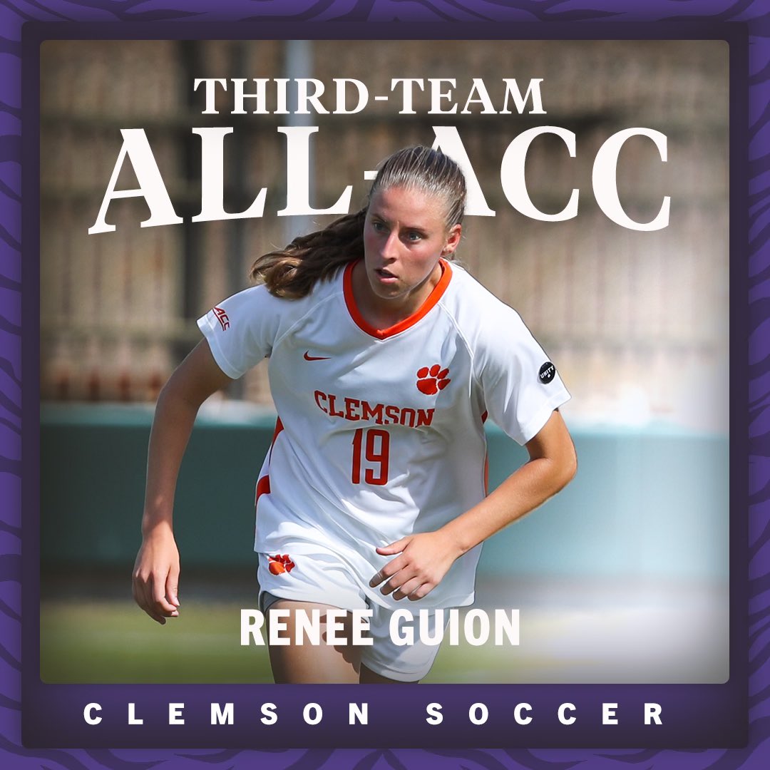 clemsonwsoccer's tweet photo. Certified 𝐁𝐀𝐋𝐋𝐄𝐑𝐒 part ✌️

Your ALL-ACC performers 🤩👏 https://t.co/8ZTnQfM7ii