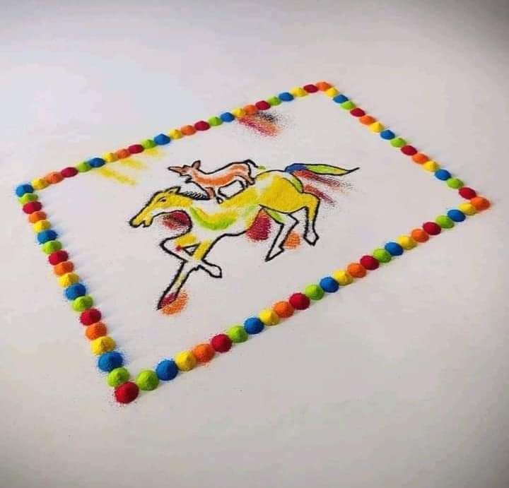 ctrlaltchai's tweet photo. Best Rangoli award goes to this. https://t.co/dV88LAxbtT