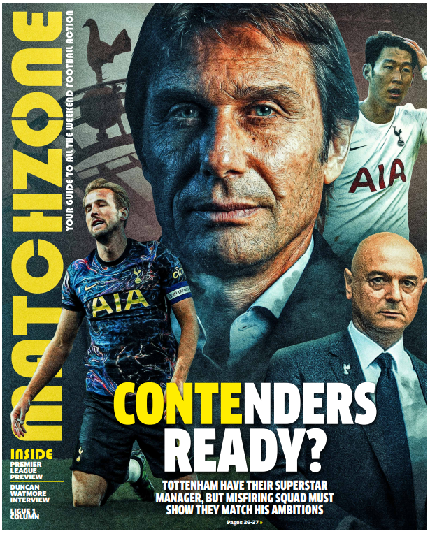 metrosportHQ's tweet photo. Capturing Antonio Conte is a real coup for Tottenham, but success is still far from guaranteed. It's Friday's #Matchzone https://t.co/yc6rHpjXER
