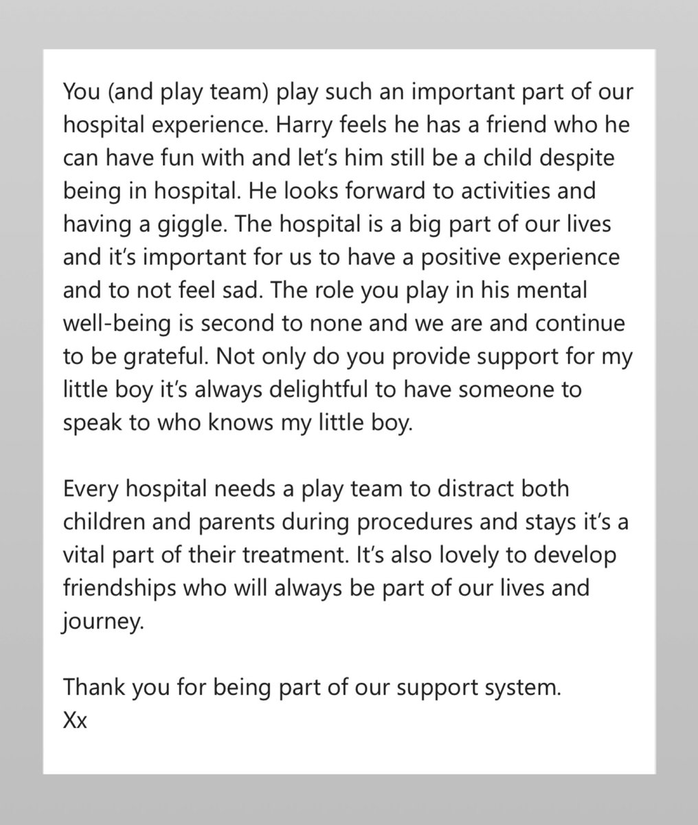 Proud to work with an amazing team, feedback like this really highlights how importantly play is 🥰 <a href="/Keshia95950563/">Keshia</a>