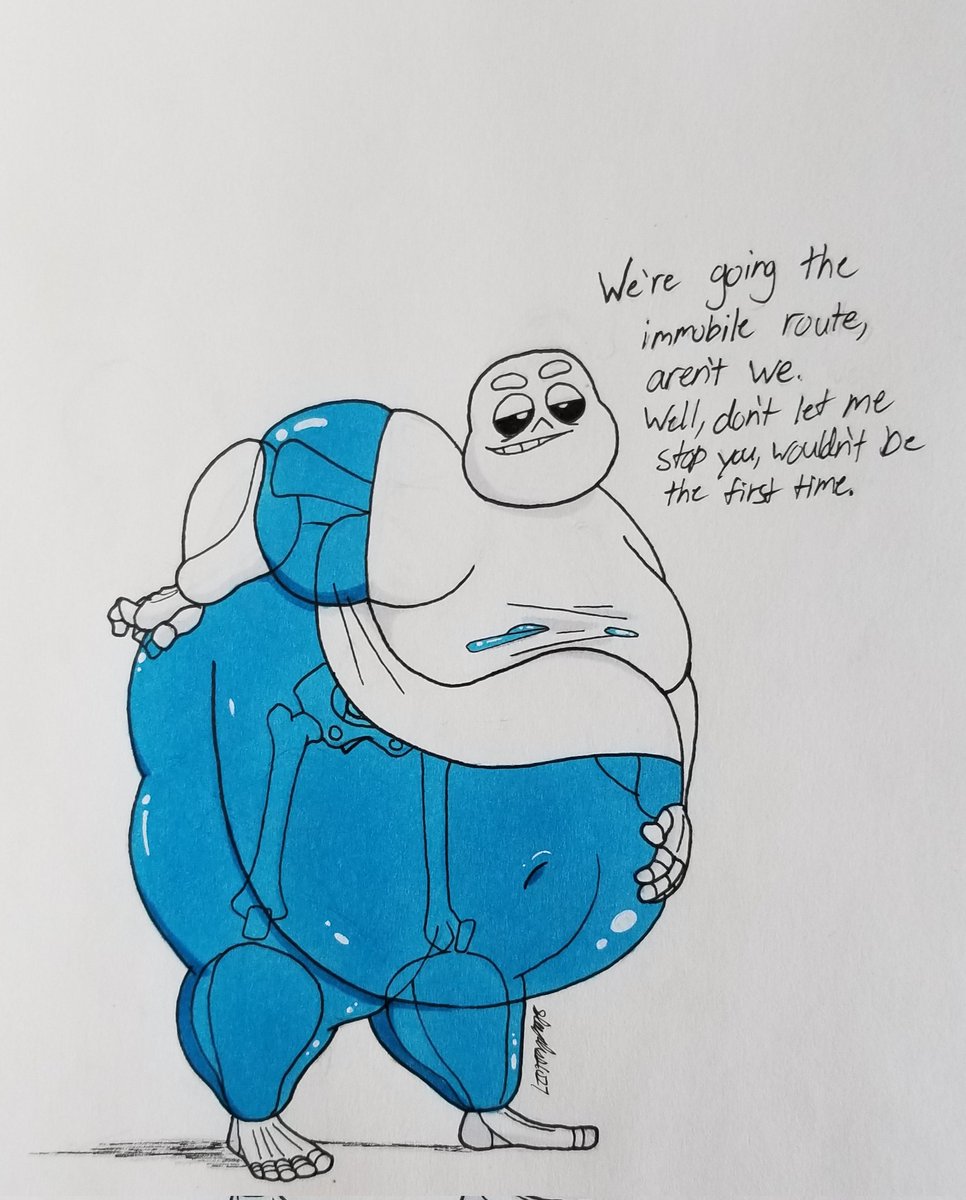 Sleepless1027C's tweet photo. I think he's tired of my shit. #Sans #fat #chub #superchub #ssbhm #weightgain #fatsans https://t.co/2LvalOCJb7
