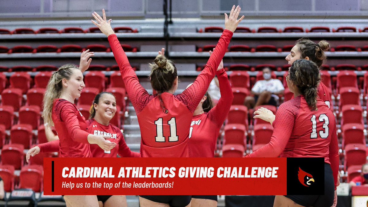 Calling all 𝐂𝐚𝐫𝐝𝐢𝐧𝐚𝐥 𝐕𝐨𝐥𝐥𝐞𝐲𝐛𝐚𝐥𝐥 𝐟𝐚𝐦𝐢𝐥𝐢𝐞𝐬, 𝐚𝐥𝐮𝐦𝐧𝐢, 𝐟𝐫𝐢𝐞𝐧𝐝𝐬, 𝐚𝐧𝐝 𝐬𝐮𝐩𝐩𝐨𝐫𝐭𝐞𝐫𝐬! Support the cards in this years giving challenge with the link on our bio. 

#LockedIn21🔒 | #RollCards | #CUCardsCompete