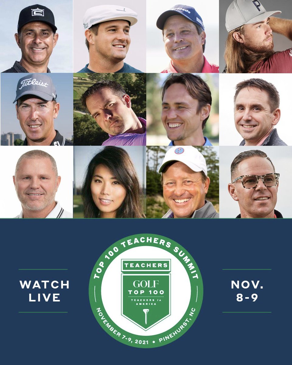 GOLF.com (@golf_com) on Twitter photo On Nov. 8-9, we’re hosting the 2021 GOLF Top 100 Teachers Summit at <a href="/PinehurstResort/">Pinehurst Resort</a>, and you’re invited!
Join us virtually to receive:
- Top 100 Teacher presentations
- Live talk with @b_dechambeau
- Q&A sessions
- Earn PGA credits
Register: golf.social/2ZQgweq On Nov. 8-9, we’re hosting the 2021 GOLF Top 100 Teachers Summit at <a href="/PinehurstResort/">Pinehurst Resort</a>, and you’re invited!
Join us virtually to receive:
- Top 100 Teacher presentations
- Live talk with @b_dechambeau
- Q&A sessions
- Earn PGA credits
Register: golf.social/2ZQgweq